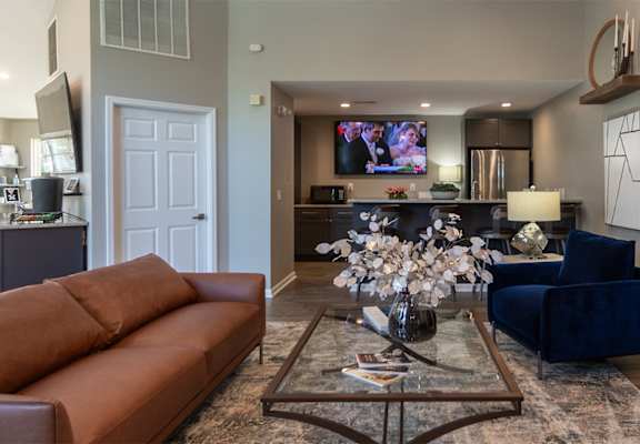 This is a photo of the resident clubhouse at Trails of Saddlebrook Apartments in Florence, KY.