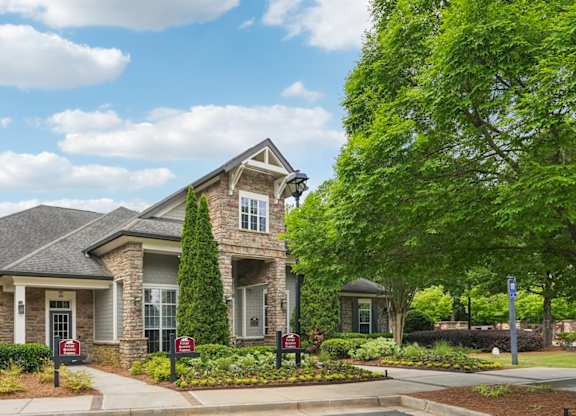 The leasing office and clubhouse