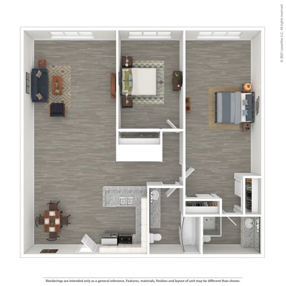 Casa Granada 2 Bedroom Floor Plan at Casa Granada, California, 90049
