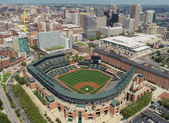 Baltimore Orioles Stadium at 405 W Redwood Apartments, Maryland  
