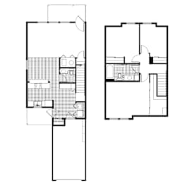  Floor Plan Three Bedroom Townhome B