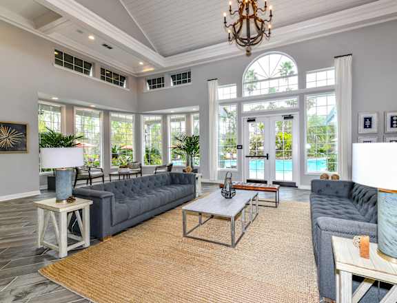 Stunning Modern Design Community Clubhouse with Ample Space and Amenities at Paradise Island Apartments, Jacksonville, FL 32256