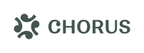 a white church logo on a green background