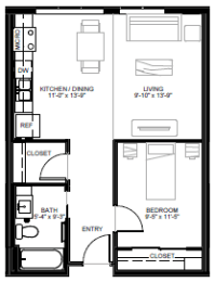 East Side Apartments Floorplan, St. Paul, Minnesota