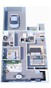 Floor Plan  3 Bedroom Flat