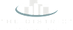 the district at windy hill logo with tall buildings on a green background