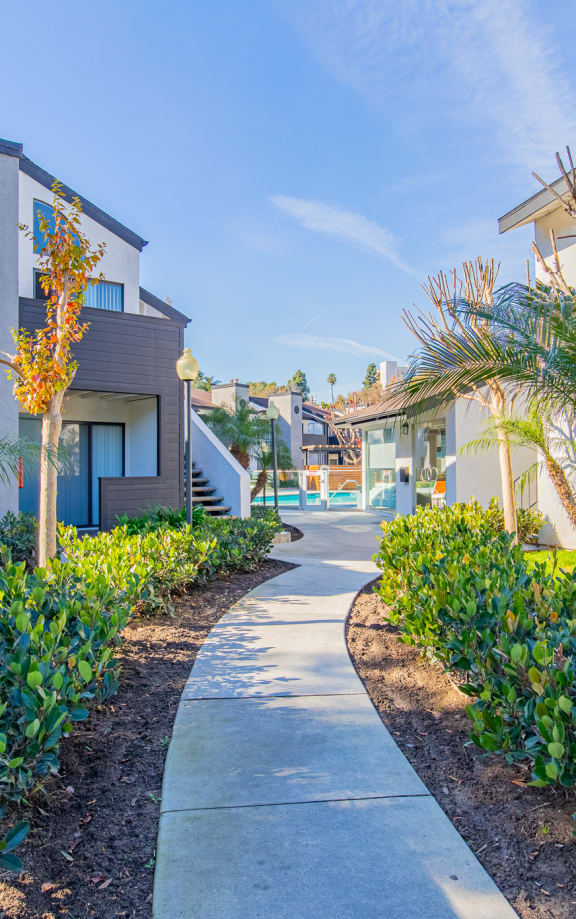the preserve at ballantyne commons apartments walkway and landscaping