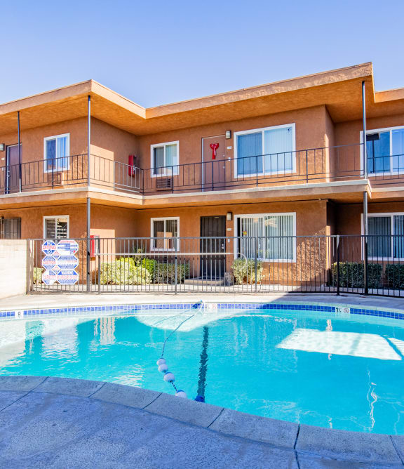 the swimming pool at our apartments