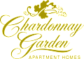 The image is a logo for Chardonnay Garden Apartment Homes.