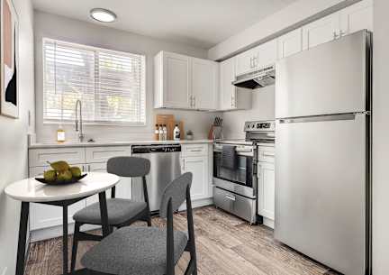 Kitchen with small table and chairs at The Pointe at Northridge, Salt Lake City, Utah