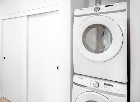 a white washer and dryerat The Weidler in Portland, OR 97209
