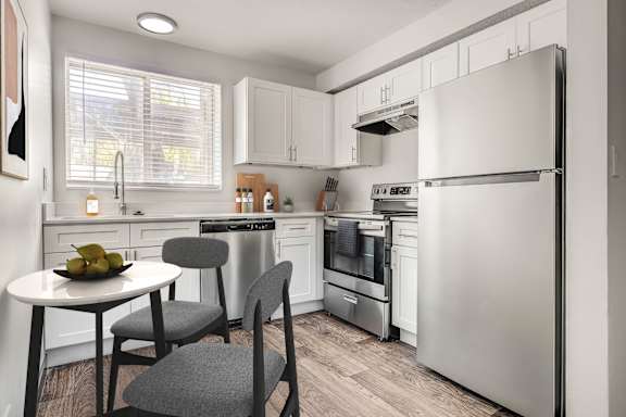 Modern Kitchen with appliances at The Pointe at Northridge, Salt Lake City, UT