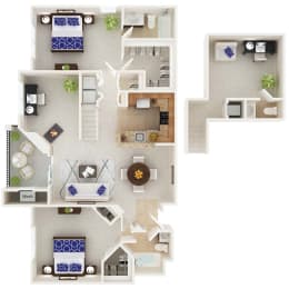2 bed 2.5 bath A at The Morgan Apartment Homes, North Bethesda
