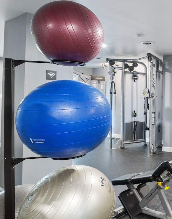 the gym at the preserve apartments