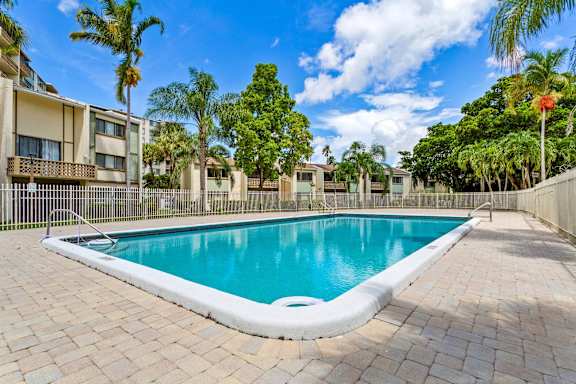 the swimming pool at our apartments