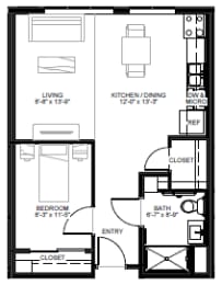 East Side Apartments Floorplan, St. Paul, Minnesota