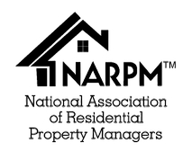 A logo with a house and the letters NARPM in the middle.