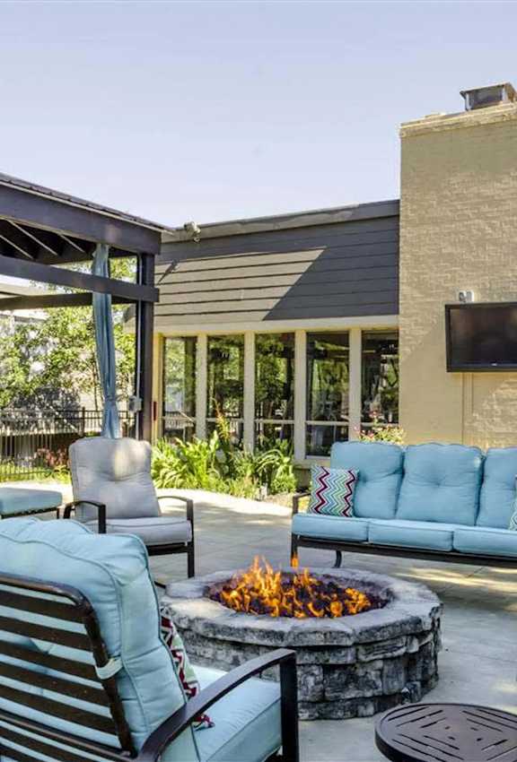 Outdoor Patio with Firepit at Lexington Square, Lexington, KY