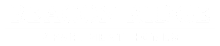 A green background with the words "Beacon Ridge Apartment Homes" written in white.