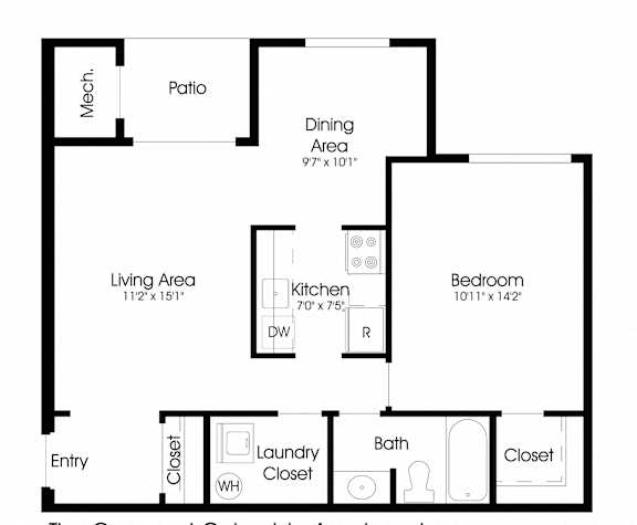 1BR 1BA_655sf at The Greens at Columbia, Columbia, Maryland
