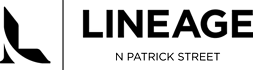 A logo with the word "LINEAGE" and the address "N PATRICK STREET" are displayed.