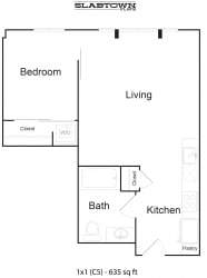 Slabtown C5 - 1x1 635 sf
