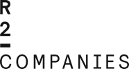 A black background with white text that reads "R2 Companies".