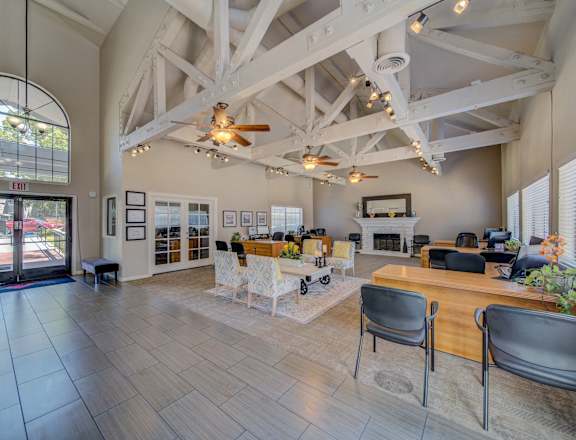 the preserve at cardinalioch apartments clubhouse with living room and dining roomClubhouse at Chesapeake Commons Apartments