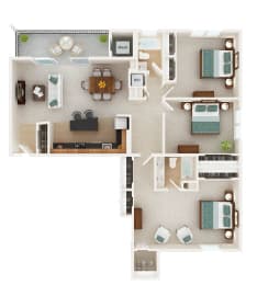 Patuxent Floor Plan at Spa Cove Apartments, Annapolis, MD