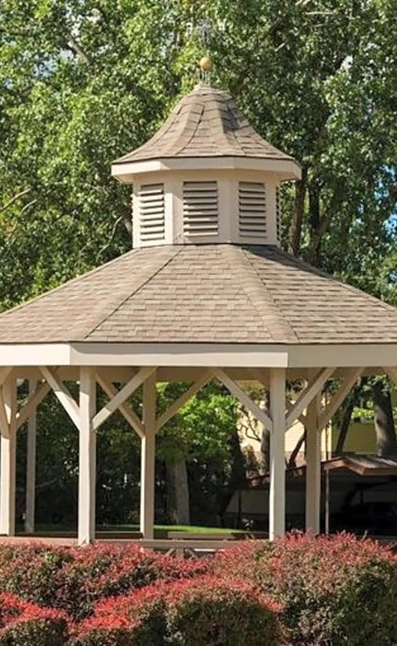 a gazebo with a tower on top of it