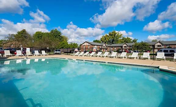 the swimming pool at our apartments