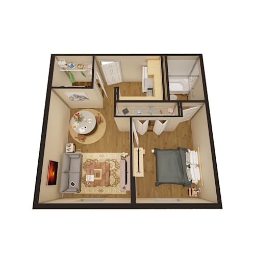 Floor Plan  One Bedroom