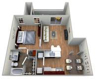 A1 Floor Plan at The Landmark, New Braunfels, Texas