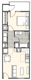  Floor Plan One Bedroom 584 Sq Ft