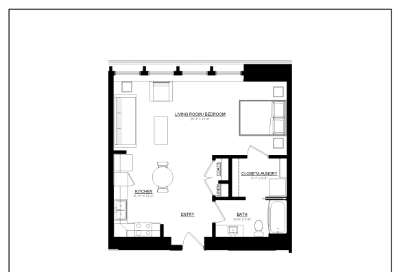 Floor Plan  the floor plan of unit type 0 1