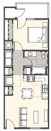  Floor Plan One Bedroom 584 Sq Ft
