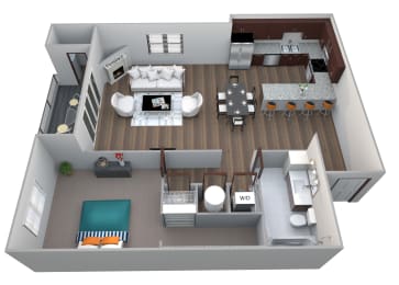 Floor Plan  Quail B3B floor plan at 360 at Jordan West best new apartments West Des Moines IA 50266