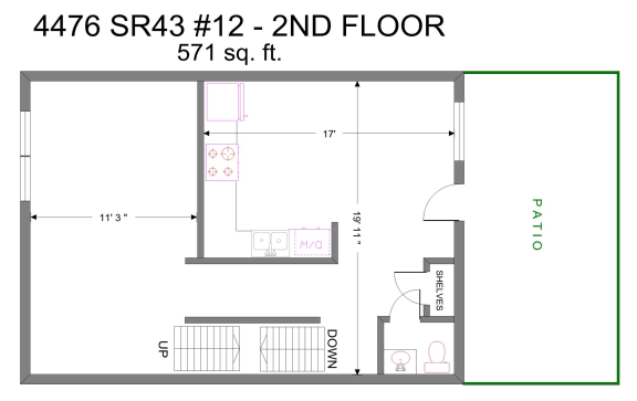 2 Bedroom / 1 1/2 bath Townhome with garage 1641 Sq. Ft at Woodland Pointe Apartments and Townhomes, Integrity Realty, Kent, Ohio