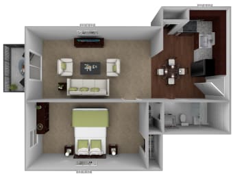  Floor Plan 1 Bedroom