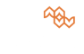 a pair of orange arrows on a white background