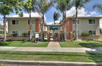 Beautiful Entrance to Sunnyvale Court Apartments