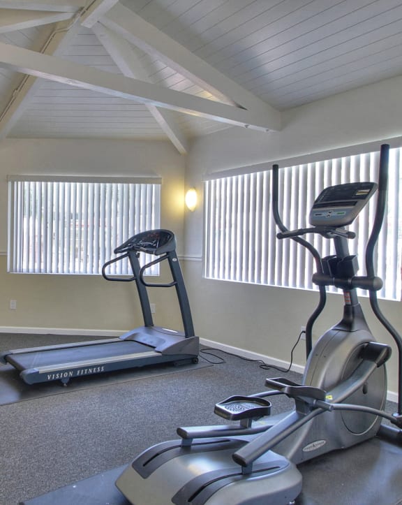 Cardio Machines In Gym at Ranchero Plaza Apartments, San Jose, CA 95117