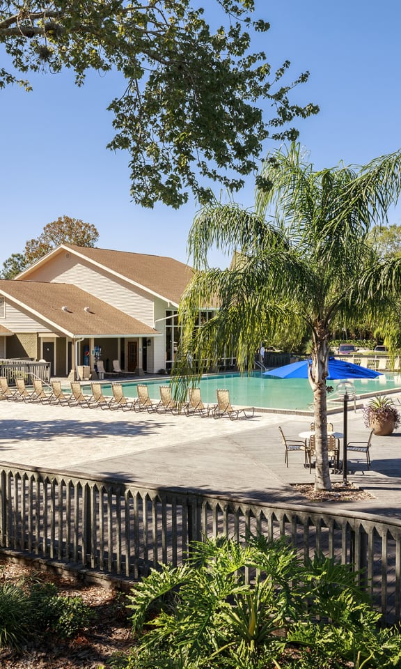 View of Pool and Sundeck at Sanford Landing Apartments, FL 32771