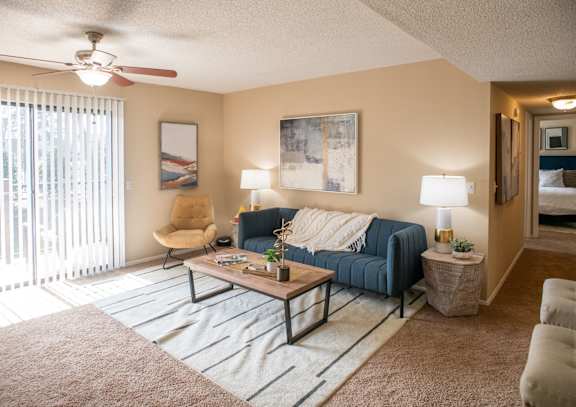 Model Living Room at Stewarts Ferry Apartments, Nashville, TN, 37214