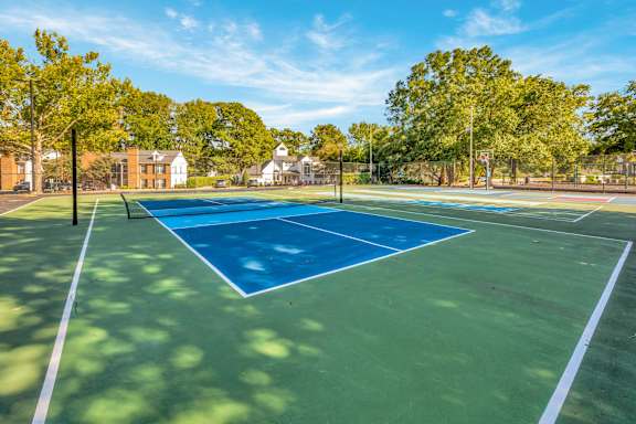 Pickleball court at Huntington Apartments in Morrisville, North Carolina