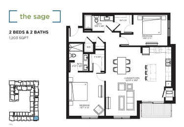 The Sage Floor plan at The Shoreham, Minnesota, 55416