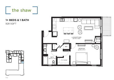 The Shaw Floor plan at The Shoreham, Minnesota
