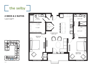The Selby Floor plan at The Shoreham, St. Louis Park, MN 55416