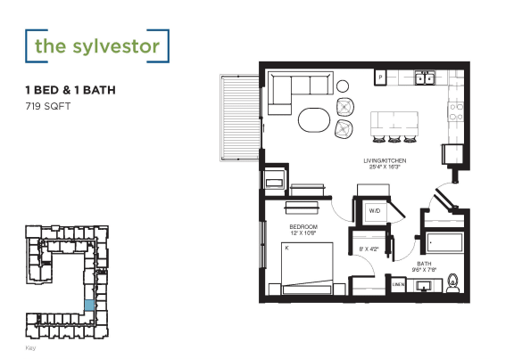 The Sylvestor Floor plan at The Shoreham, St. Louis Park, 55416