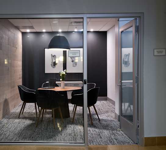 a meeting room with glass doors at 3333 Wisconsin, Washington, DC, 20016